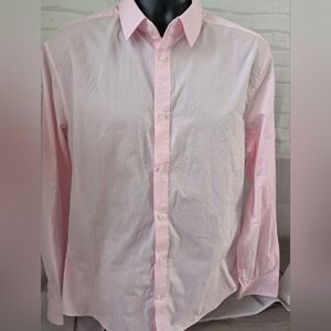 H&M Light Pink With Polka Dots Dress Shirt for Men